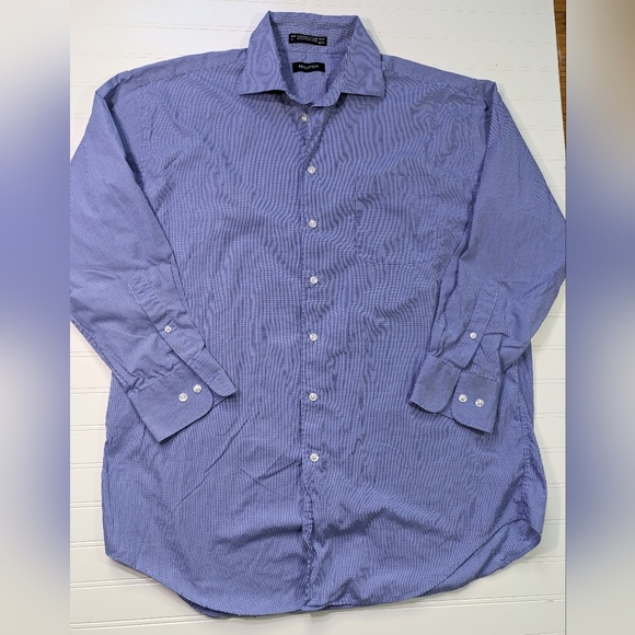 Nautica Blue Plaid Cotton Button Down Shirt - Picture 1 of 3